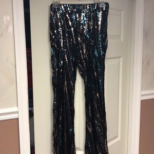 Sequin Flare bottom pants